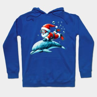 Baby Santa with Dolphin ii Hoodie